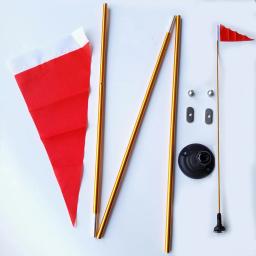 Bandeira telescópica de segurança de caiaque, 47 ''com base de montagem em trilho universal inclui plugues para suporte de haste universal - Image 6