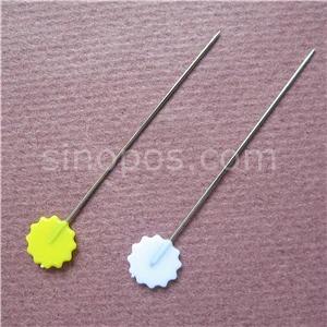 Botão de Flor Colorido com Pinos Retos para Artesanato: Agulhas Finas de Aço para Costura DIY