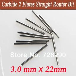 10 peças 3.175*3.0*22mm 2 flauta reta faca cnc roteador bits, cortadores em madeira, escultura em espuma, madeira compensada, mdf, pvc - Image 5