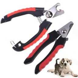 Cortador de unhas profissional para animais de estimação, tesoura de aço inoxidável para tosa de pets, cães e gatos com bloqueio tamanho s m - Image 1