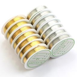 Fio de Metal para Joias, Beading, Dourado, Prata, Chapeado, Cabo de Cobre, Corda, DIY, Colar, Pulseira, Acessórios, 0.2-1mm - Image 3