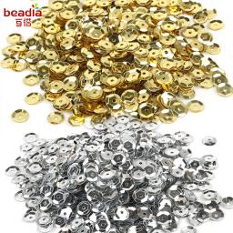 Flat Round PVC Solto Lantejoulas para Artesanato, Silver Cup Lantejoula, Decoração de costura, Acessório DIY, 20g, 6mm, 1200PCs - Image 1