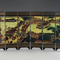Decoração de tela dobrável doméstica de festival da qingming, produtos chineses de esmalte à mão - Image 1