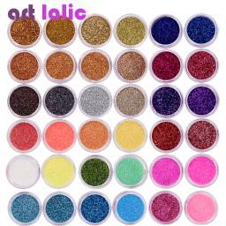 Conjunto de 40 cores de Glitter para Nail Art, Corpo e Maquiagem de Festival, Kit de Pó de Glitter Fino e Brilhante  - Image 1