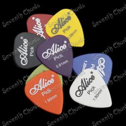 Paletas de guitarra alice gêmeas com 120 peças, palhetas coloridas foscas, plectras 0.58mm,0.71mm, 0.81mm,0.96mm, 1.2mm,1.5mm para escolher - Image 1