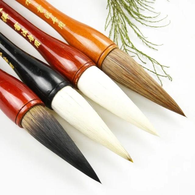 Pincel de Caligrafia Chinesa com Caneta em Formato de Funil para Escrita e Pintura Artística