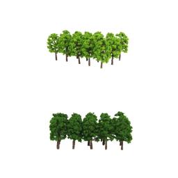 40 peças 8cm 1:150 n escala modelo plástico árvores paisagem ferroviária paisagem modelo árvores para decorar o modelo de construção, estrada, - Image 6