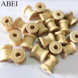 Mini Carretel De Madeira Para Fio, Ferramentas De Costura, Fio De Rosca, Mini, Pequeno, Bobina, DIY, Acessórios De Costura, 10 PCs, 20 PCs, 50PCs, 14*13mm - Image 5