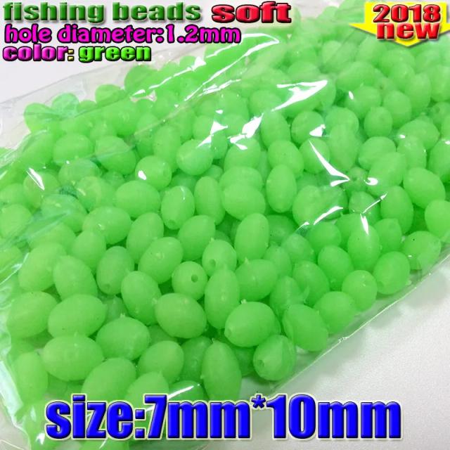Contas de Pesca Luminosas Plástico Brilho Escuro 2x3mm a 12x16mm