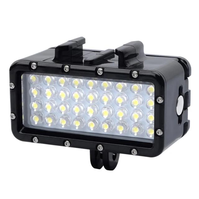Iluminação LED Subaquática Impermeável para Dji GoPro Hero 10, 9, 8, 7, 6, 5, 4, Sessão Máxima e Osmo 2 - Acessórios para Ação e Mergulho