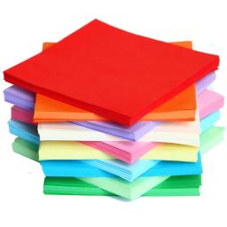 Novo 100 pçs/lote 15 cm quadrado origami papel único face cor sólida papéis manual diy dobrado artesanato scrapbooking decoração zz001 - Image 1