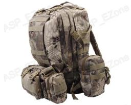 Mochila tática camuflada 60l, bolsa tira com tipo camuflagem preta para escalada - Image 6