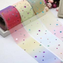 Fita de organza com lantejoulas arco-íris brilhante, 60mm (1 estrutura), material para festa de casamento, materiais para montagem feita à mão - Image 4