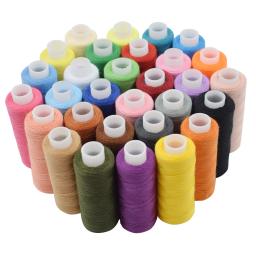 Linha de algodão colorida para bordado de máquina, artesanato de costura, suprimentos de volante, 250 jardas, 30 conjuntos - Image 1