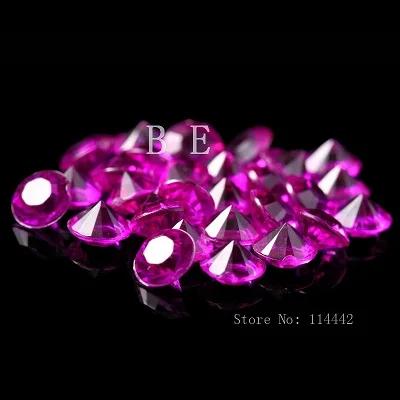 Confete de diamante acrílico 100 com 12 cores em estoque 10mm cristais de espalhamento de mesa de casamento decoração - Image 1