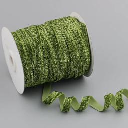 Fita de veludo para decoração de festa, 3/8 polegadas, 9-10mm, 10y/rolos, glitter, metálico, glitter, faixa com laço, decoração para casamento - Image 4