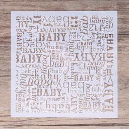 13 cm diy artesanato bebê estêncil para pintura scrapbooking carimbo álbum decorativo cartão de papel de gravação modelo aerógrafo - Image 1