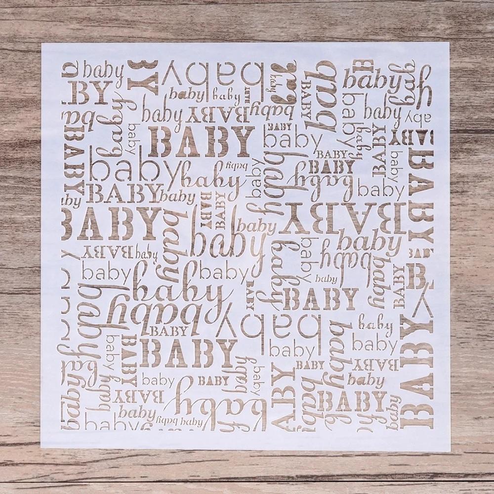 13 cm diy artesanato bebê estêncil para pintura scrapbooking carimbo álbum decorativo cartão de papel de gravação modelo aerógrafo - Image 1