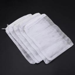 5 pçs saco de filtro de aquário tanque de peixes saco de malha com zíper lagoa líquida para bio bola de isolamento de carbono ativo armazenamento de peixes aquáticos pet filtro - Image 3