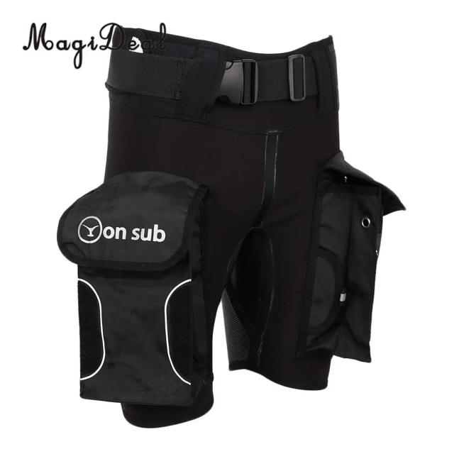 Calças Curtas de Neoprene para Mergulho com Bolsos para Snorkeling, Pesca, Caiaque e Surf