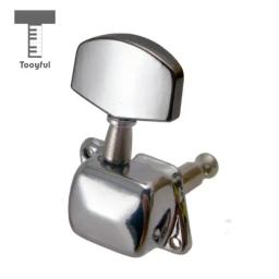 Tooytivas conjunto de 6 peças de peças de corda bloqueada cromada, afinador de chave, cabeçotes de máquina para guitarra elétrica acústica 3r3l - Image 5