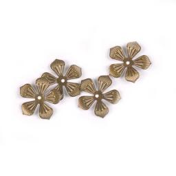 Enfeites de metal para decoração de casa, 3 cores flores ornamentais enfeites conectores para diy scrapbooking artesanato decoração 50 peças 22mm yk0742 - Image 3