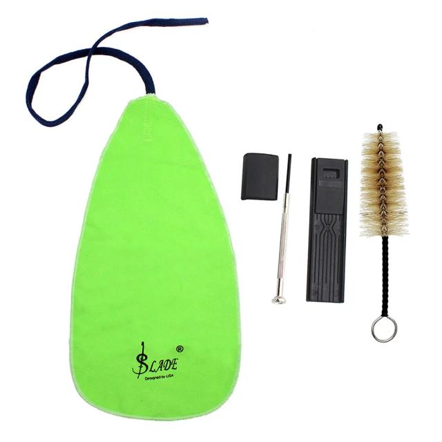 Cuidados Essenciais: Kit Completo de Limpeza para Flauta, Saxofone e Clarinete com Escova de Boquilha e Pano de Limpeza