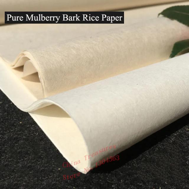 10 folhas/lote, papel de casca de amoreira puro muito fino, papel de arroz chinês calligrpahy pintura xuan papel artesanal xuan zhi semi-crudo
