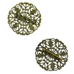 Filigrana-broche com design de flor, conjunto de 10 peças, broche, lapela, alfinetes, base, achados de jóias - Image 2