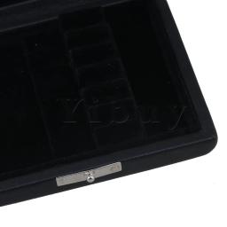 Yibuy caixa de juncos de chifre inglês, preta com ranhura de flanela para segurar 6 peças de palhetas - Image 6