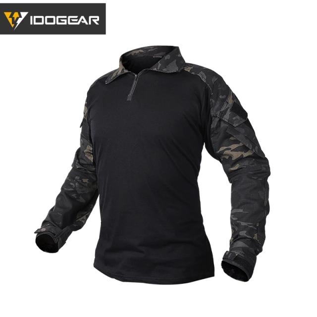 Camisa Tática Gen3 IDOGEAR Multi Camuflagem - Roupas de Caça e Paintball para Esportes de Combate