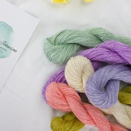 250g renda de linho natural 100% peso tricô mão fio de crochê para vestimentas moda verão roupas de bebê roupas macias e legais - Image 3