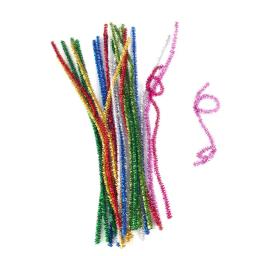 Hastes limpadoras de cachimbos 50/100 peças, hastes de brilho limpadores de cachimbo crianças brinquedos educacionais limpador de cachimbo colorido brinquedos artesanais diy suprimentos de artesanato - Image 4