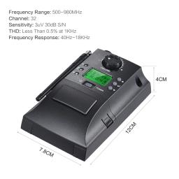 Microfone profissional de guitarra sem fio, uhf pll, transmissor ir, microfone elétrico, para performance de concerto e palco - Image 4