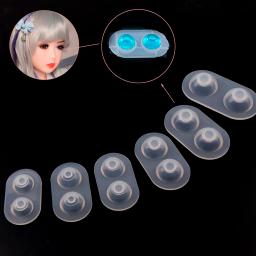 Molde de silicone para olhos de boneca Pingente, Espelho Artesanato, Molde do bolo, Jóias Encantos Fazendo Ferramenta, Cristal Diamante Resina Epóxi Moldes, 6pcs por conjunto - Image 1