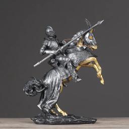 Estatueta do soldado romano do vintage, Estátua do Guerreiro, Decoração Home, Ornamento artificial, Miniaturas da sala, Moda europeia - Image 2