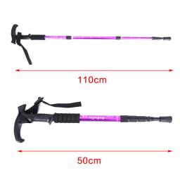 Nordic Anti Shock Walking Poles Sticks, Trekking Telescópico Caminhadas, Bastões de bengala dobráveis com protetores de pontas de borracha - Image 5