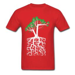 Camiseta quadrada dupla da árvore da vida, camiseta de ciências, código de engenharia para homens, camiseta estampada de algodão, outono, exclusiva, novo - Image 2