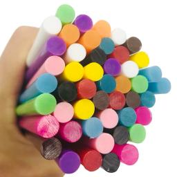 Bastões de cola quente 50 peças, 7mm colorido para pistola de cola elétrica carro áudio artesanato reparos varas de vedação adesivo cera vara - Image 2