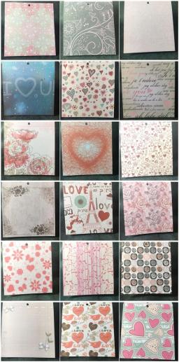 18 folhas de papel para scrapbooking com tema de coração doce, livre de ácido, papel, origami, arte de fundo, cartão de papel, faça você mesmo, scrapbook - Image 2