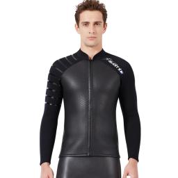 Roupa de mergulho de pele de tubarão, jaqueta de 3mm dividida para mergulho, surf feminino, snorkeling, roupa de banho quente, roupa de casal - Image 4