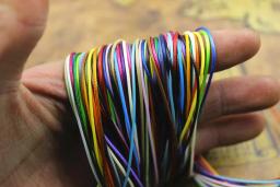 1 rolo cor vermelha encerado fio de fio de algodão corda plana jóias artesanato beading string 1mm/2mm - Image 5