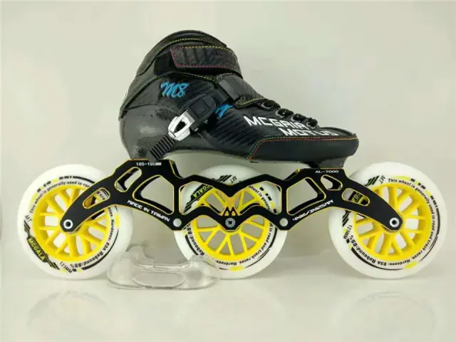Tênis de Velocidade Profissional Multifuncional para Corrida e Patinação, Adultos e Crianças, com Rodas de 125mm, 100mm, 110mm e 90mm para Uso Interno