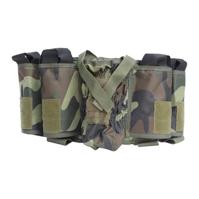 Pacote Completo de Paintball: Grande Arma 4 + 1 com Arnês Vertical para 4 Vagens e Tanque HPA