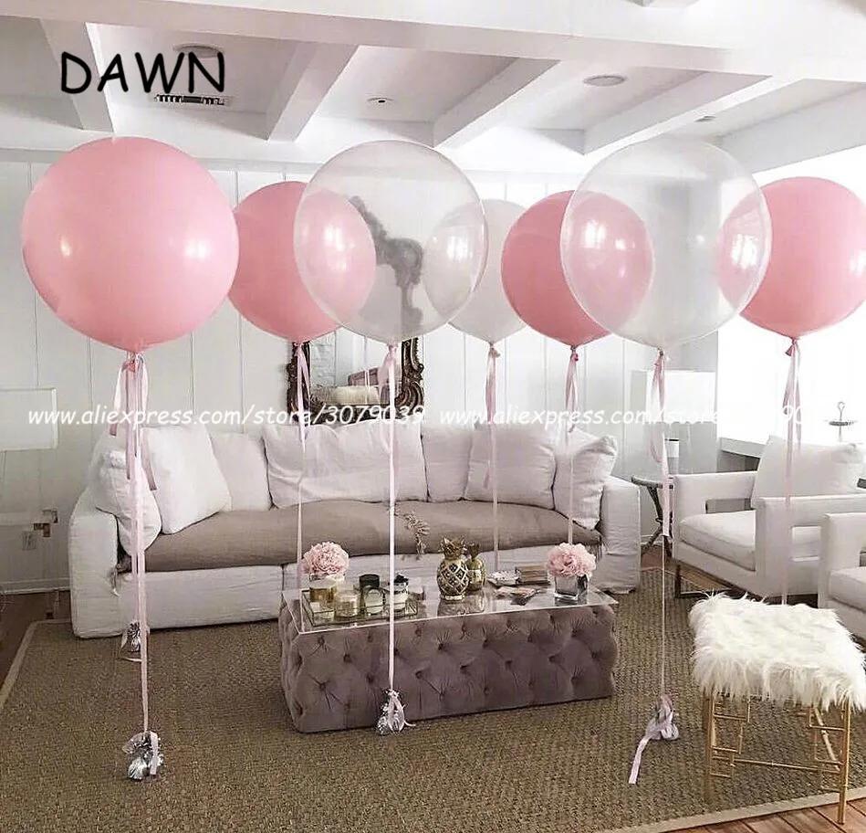 Balões claros gigantes do látex, bolas infláveis do ar do hélio, decoração do casamento, festa do feliz aniversario, 36 polegadas, 90cm, 1Pc - Image 1