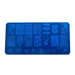 Modelo de carimbo retangular floral com 9 modos, crânio engrenagem, placa para manicure, arte de unha, placas de estampagem de imagem, ferramentas de estêncil - Image 4