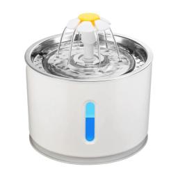 bebedouro gato fonte de água elétrica com LED automática, para gatos e cachorros, 2,4L, bebedouro USB silencioso para pets, tigela de água alimentadora tipo dispenser, para felinos - Image 2
