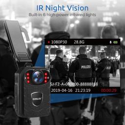 Boblov kj21 corpo usado mini câmera polícia hd 1296p dvr gravador de vídeo câmera de segurança 170 graus ir visão noturna mini filmadoras - Image 2