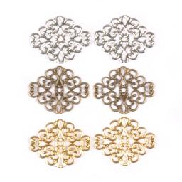Fios de metal para decoração de casa, 20 peças, ornamentos de flores, enfeites de conectores, para scrapbooking, acessórios diy 37x30mm, yk0749 - Image 3