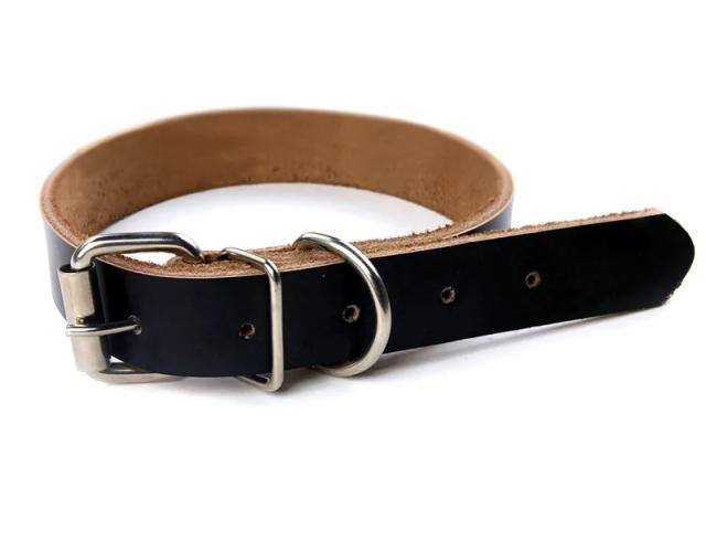 Coleira ajustável de couro sintético para cães e gatos, confortável e durável para pets de todos os tamanhos